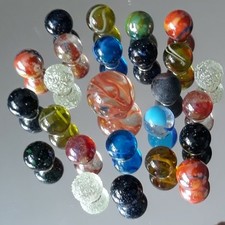 New 2025 in Bag 25 Traditional Marbles 24 1 Shooter 100 Glass Made In Mexico