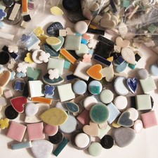 Large Assorted Lot of Mixed Mosaic Craft Tiles- Mosaic Craft Supplies
