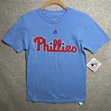 NWT Youth Phillies T-Shirt Blue Medium 10/12 Short Sleeve 3 Harper Tee Cotton