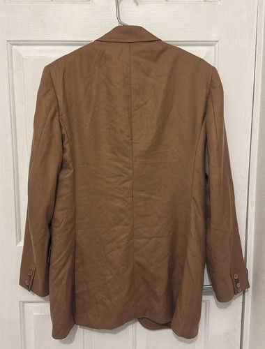 Prada Milano Suit Jacket 3-Button Made in Italy 54R Polyester Light Brown/ Taupe - Picture 5 of 10