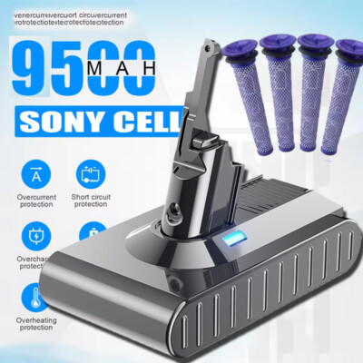 21.6V 9500mAh Replacement V8 Battery for Dyson V8 SV10 Animal Absolute / Filters
