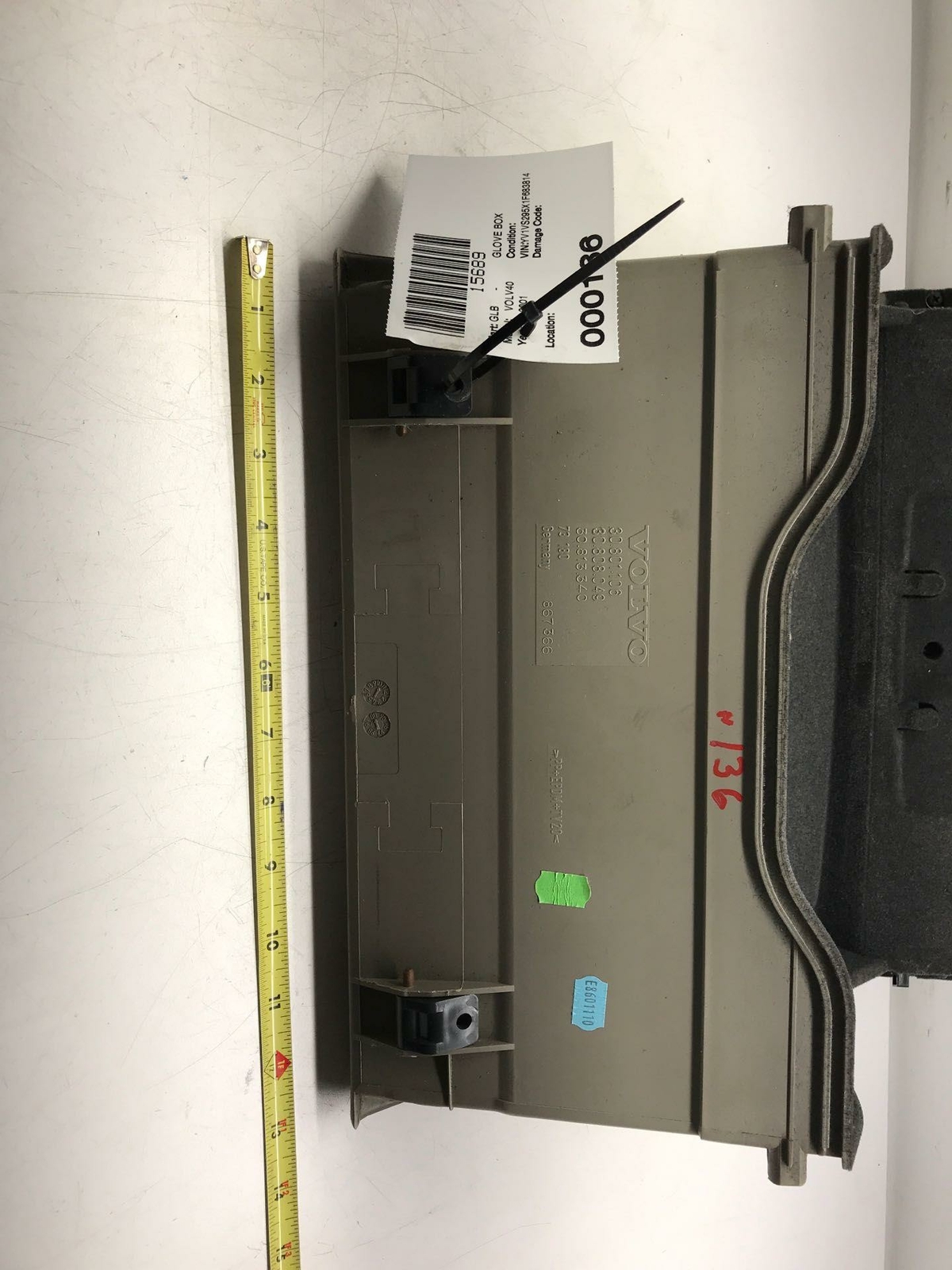 2001 VOLVO 40 SERIES S40 Front Glove Box Dash Storage Compartment Right