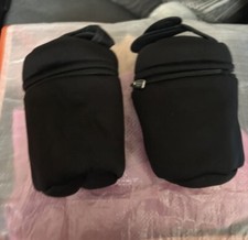  2 x Tommee Tippee Closer to Nature Insulated  Bottle Bags Carriers Black