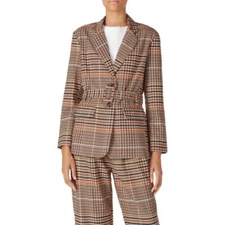 Love, Whit by Whitney Port Brown Plaid Blazer Size Small $350