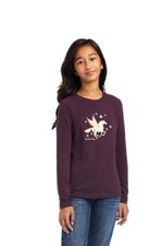 Ariat Youth Dream Long Sleeved T-Shirt - Mulberry - Medium