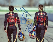 CARLOS SAINZ JR & MAX VERSTAPPEN SIGNED TORO ROSSO F1 FORMULA 1 8X10 PHOTO repri