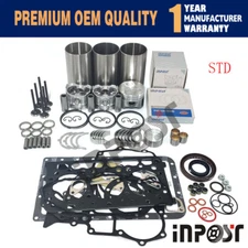 STD Overhaul Rebuild Kit for Kubota D902 Engine 3 Cylinders