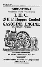 IHC  2 1/2 H.P. Setting Up and Operating  Manual 5-3-13 (please read description