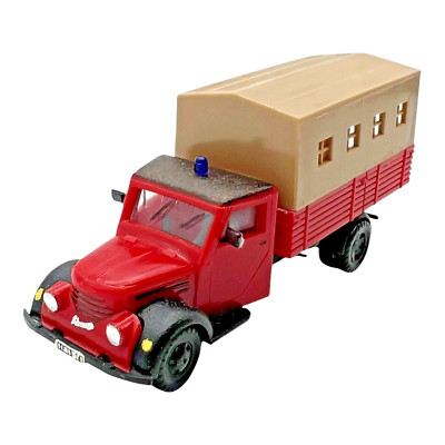 1:87 Beka Garant Pritschen-LKW mit abnehmbarer Plane   Feuerwehr Teltow ? H0 DDR