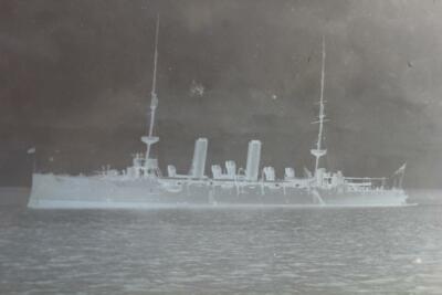 ROYAL NAVY HMS ECLIPSE IN THE SOLENT ORIGINAL UNPUBLISHED GLASS ...