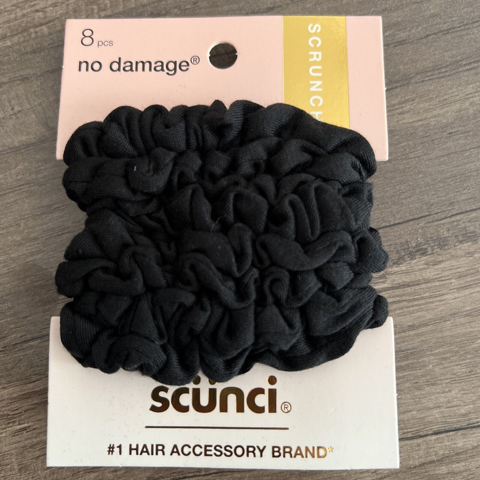 Scunci Mini Scrunchies 8-Piece Black