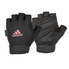Adidas Womens AeroReady Adjustable Size L Essential Gloves Black/Pink 1509