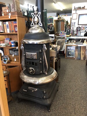 Round Oak Wood Stove | eBay