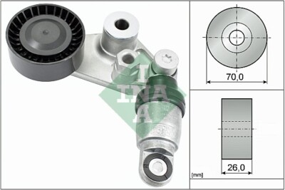 INA 534 0297 10 Belt Tensioner, V-ribbed belt for SSANGYONG