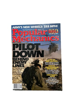 Popular Mechanics Magazine February 2002 Pilot Down Behind Enemy Lines