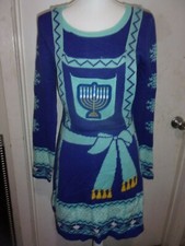 Born Famous Holiday Sweater Hanukkah Menorah Dress sizes XS,S.M.L.XL.XXL (C17)