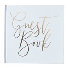Gästebuch Fancy Hochzeit weiß-gold Vintage Hochzeitsdeko Verlobungsparty