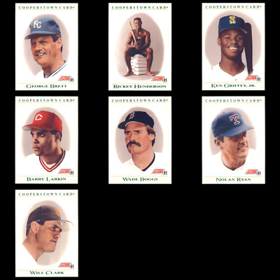 1991 Score Cooperstown Cards Complete Set #1-7 - Ken Griffey Jr.
