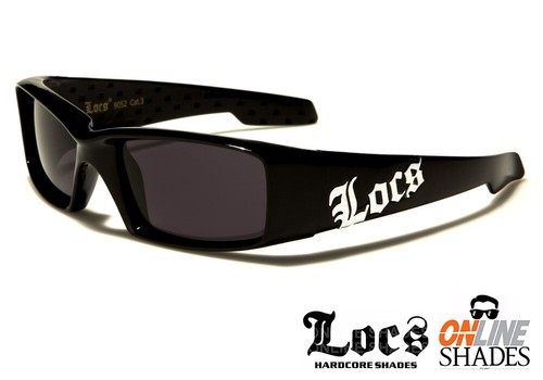 Locs Gangster Bestia Gafas para sol Marco Negro Lentes De Motociclista  tonos oscuros Nuevo | eBay
