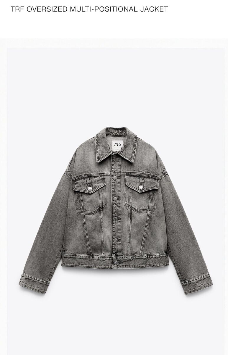 Zara trf oversised multi-positional Denim jacket 4365/272 Zara trf oversised multi-positional Denim jacket 4365/272