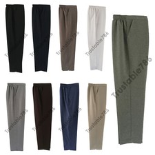Ladies Women Smart Fit Half Elasticated Waist Pull On Polyester Trouser UK Made 