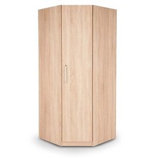 Oak corner wardrobe, and additional unit, perfect condition. see description.