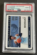 2019-20 Panini Contenders 2019 Draft Class #2 Ja Morant PSA 10 Gem MT