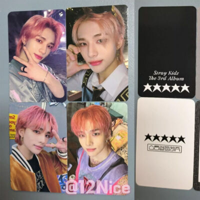 Stray Kids Hyunjin Pink Hair Official Photocard 5-Star KPOP