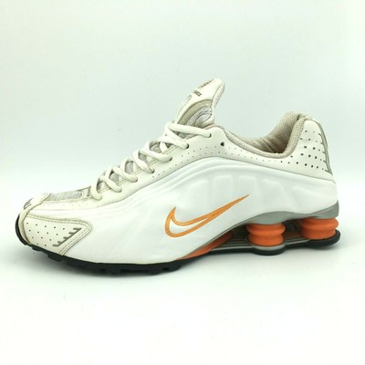 Nike Shox R4 Womens 10 White Clementine Orange 302874 112 Running Athletic  Shoes | eBay