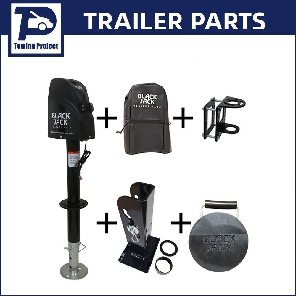Black Jack Electric Caravan Jack 1600kg Trailer Jack BJTJ1000 eBay