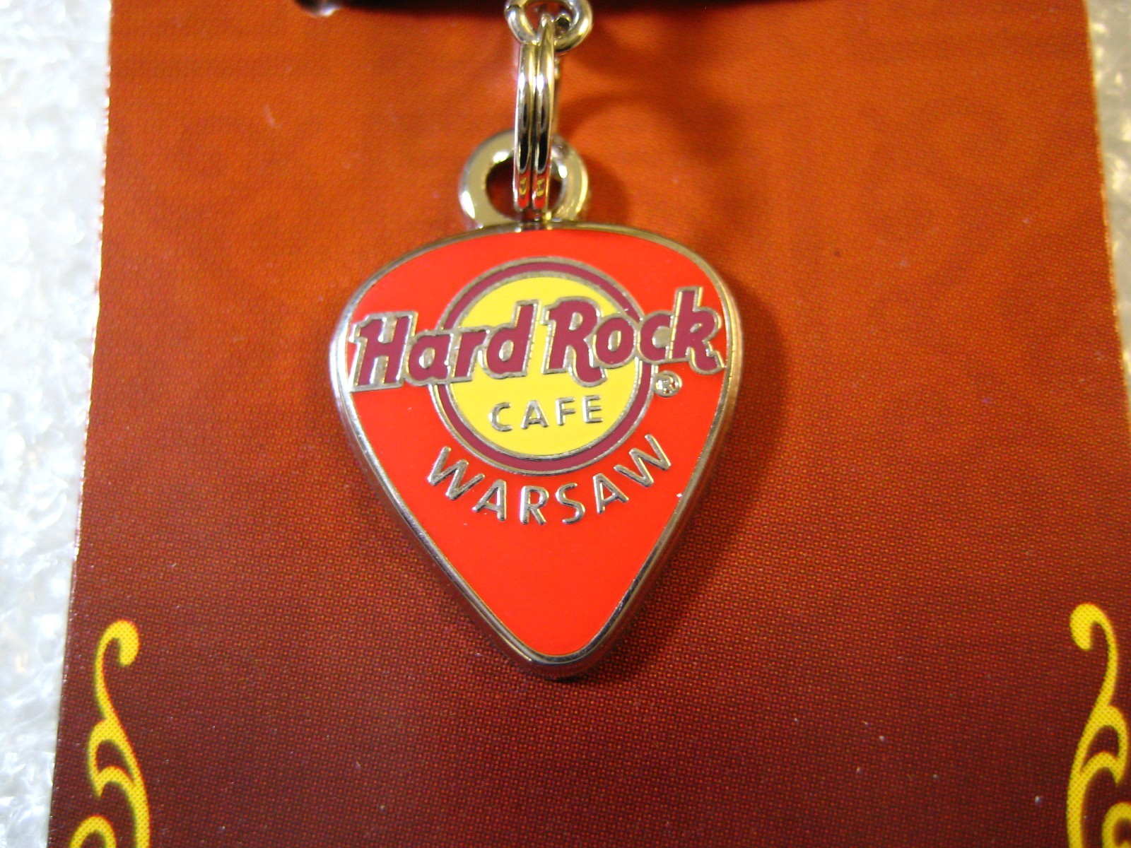 WARSAW,Hard Rock Cafe,Bracelet Charm Guitar pick