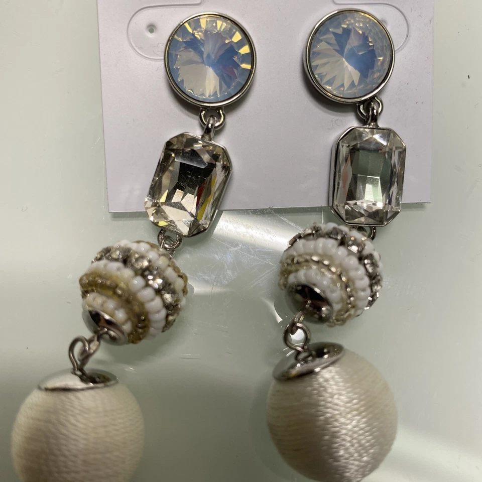 White House Black Market Gemstone Beaded Dangle Earrings NWT - Image 2 of 4