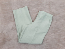 Alfred Dunner Women's 10 Pale Sage Green Pull On Woven Pants Elastic Pockets