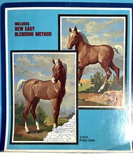 1971 Craft Masters Western Paint By Numbers Frisky Colts Horses Gallery Series