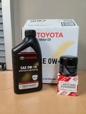 🔥 Genuine Toyota 0W16 Motor Oil 5 Quarts Oil Filter Change Rav4 Camry 🔥
