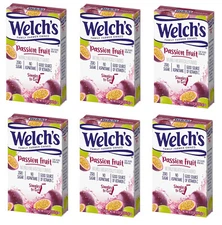 Welch's Singles To Go Powder Drink Mix PASSION FRUIT, 6 Bxs SUGAR FREE For Water
