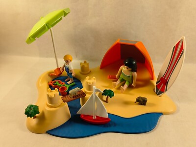 Playmobil Summer Fun 4149 pas cher, CompactSet Vacanciers à la plage Playmobil Summer Fun 4149 pas cher, CompactSet Vacanciers à la plage