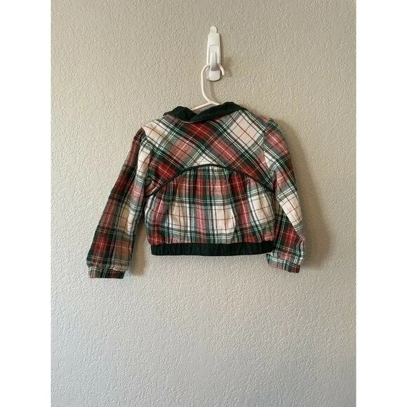 Abrigo chaqueta a cuadros Beetlejuice London rojo verde niño Foto 3 de 4