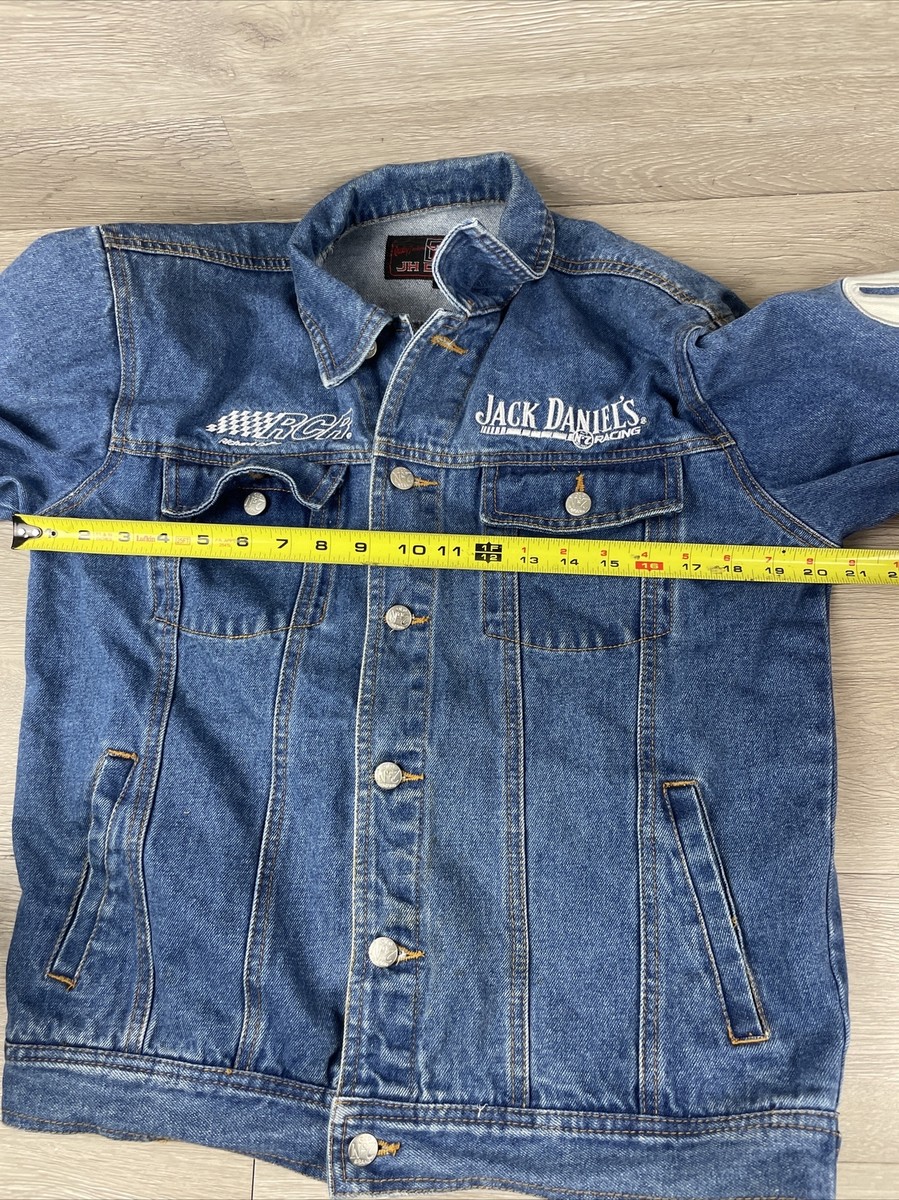 【JACK DANIEL'S 】 JH Designデニム レーシングジャケット JH DESIGN レーシングジャケット JACK DANIEL'S 青 XL JACK DANIEL'S