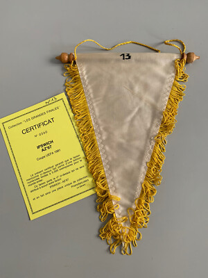 Fanion Ipswich Town AZ 67 Coupe UEFA 1981 Avec Certificat