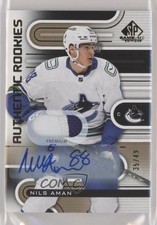 2022 Upper Deck SP Game Used Gold Premium Memorabilia 35/49 Nils Aman Auto 11pm