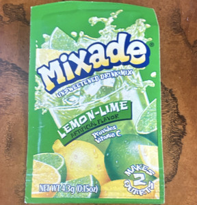 Mixade Unsweetened Lemon-Lime Artificial Flavor Drink Mix Packet 43g