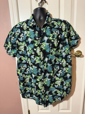 Super Mario Yoshi Button Down Shirt Mens XXL Hawaiian Style Short Sleeve 85