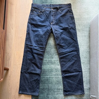 Mott & Bow Men Crosby Straight Jeans 36x32 Dark Wash Stretch Denim