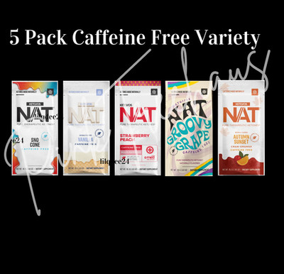 Pruvit Ketones Grape, Sno Cone, Autumn Sunset, Strawberry Caffeine Free 5 Pk Mix