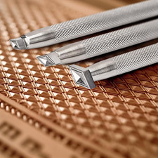 Leather Stamping Tools Diamond Stamps 3D Geometric Pattern 304 Stainless Steel S