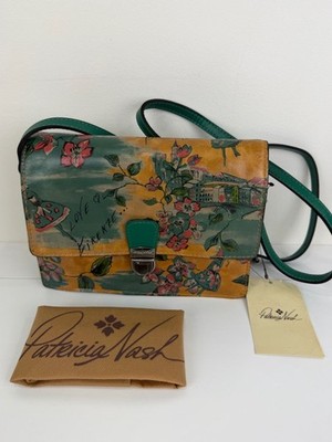 Patricia Nash Beautiful Girl Lanza Floral Leather Crossbody NWT