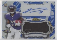 2015 Topps Finest Jumbo Relic Blue Refractor 29/150 Javorius Allen Auto ii1