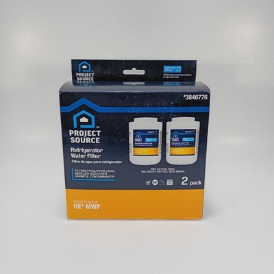 Project Source 3846776 Refrigerator Water Filter 2 Pack Replaces GE MWF