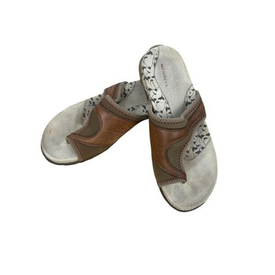 Merrell Women's Genoa Slide sandals Dark Earth/Brown QForm comfort Size 6
